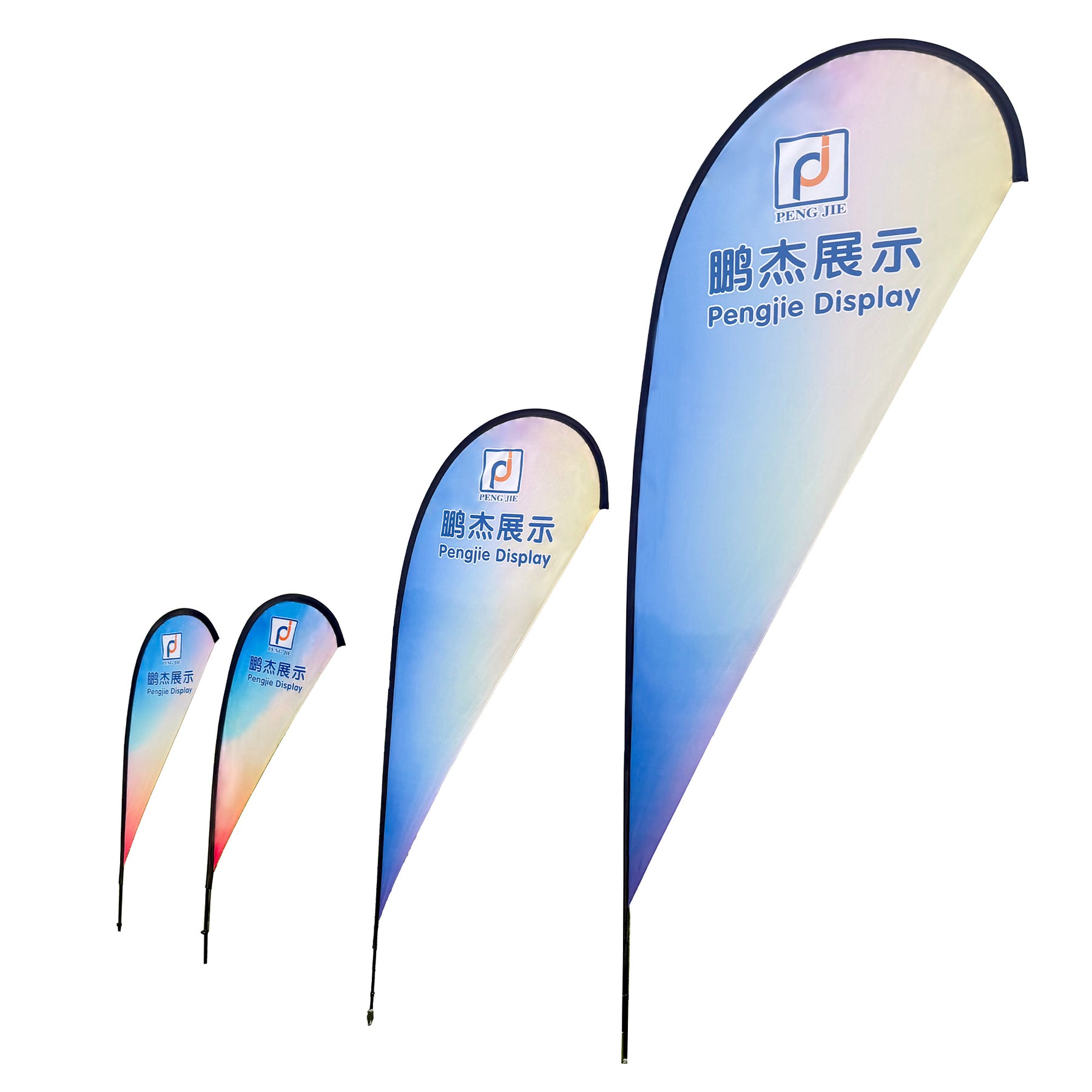 Individuell bedruckte Teardrop-Flaggen für Outdoor-Events und Promotions