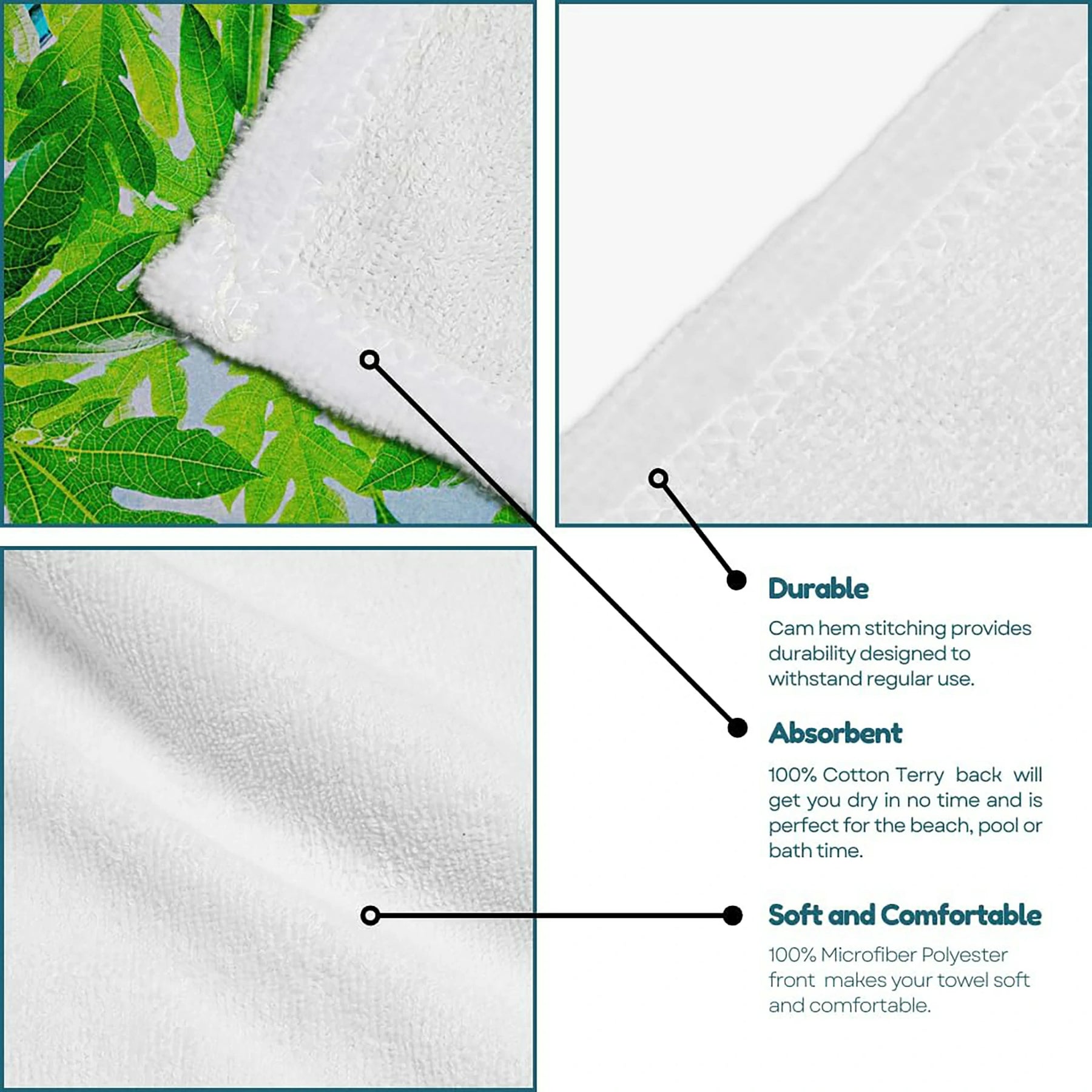 Custom Printed Beach Towel for Resorts & Events