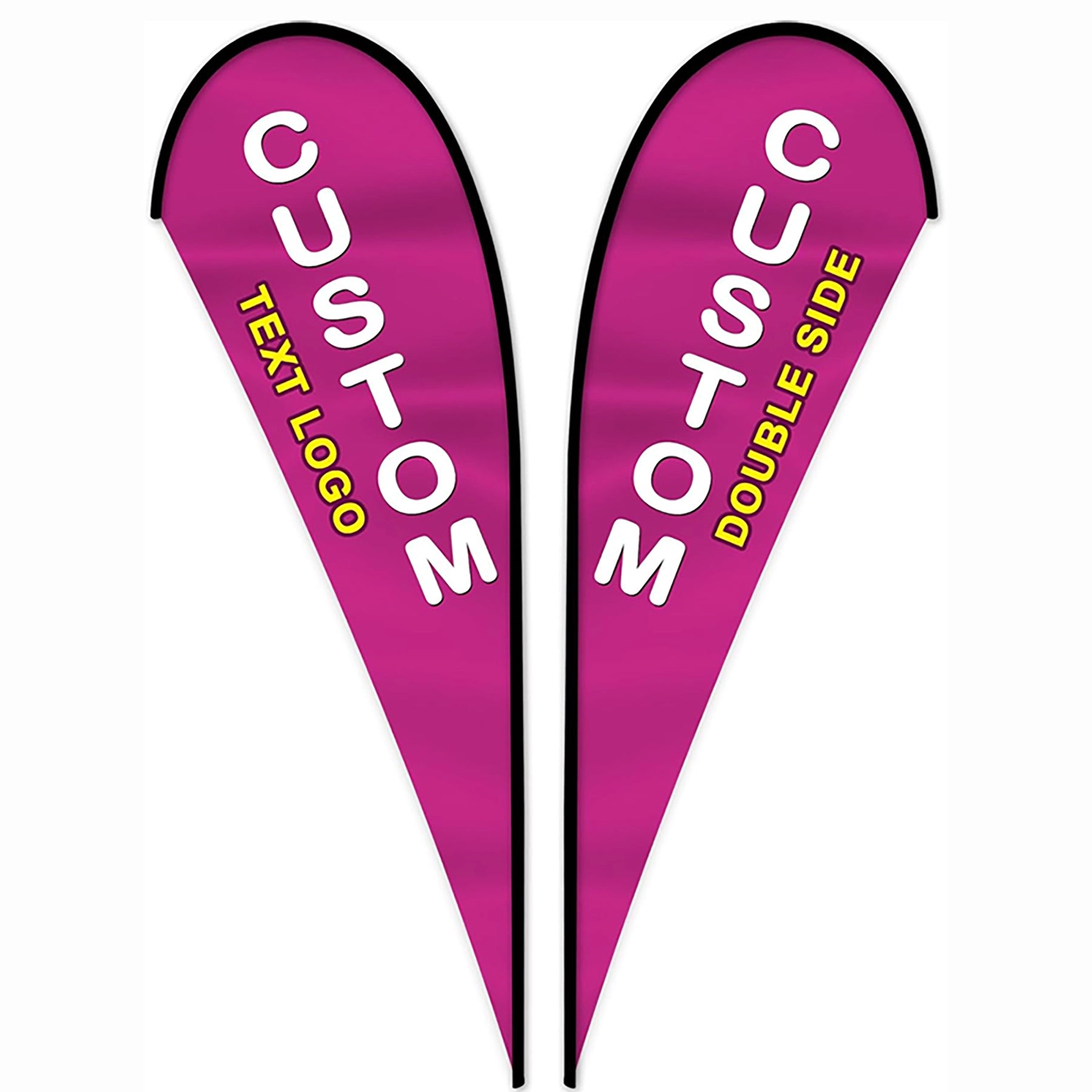 Individuell bedruckte Teardrop-Flaggen für Outdoor-Events und Promotions