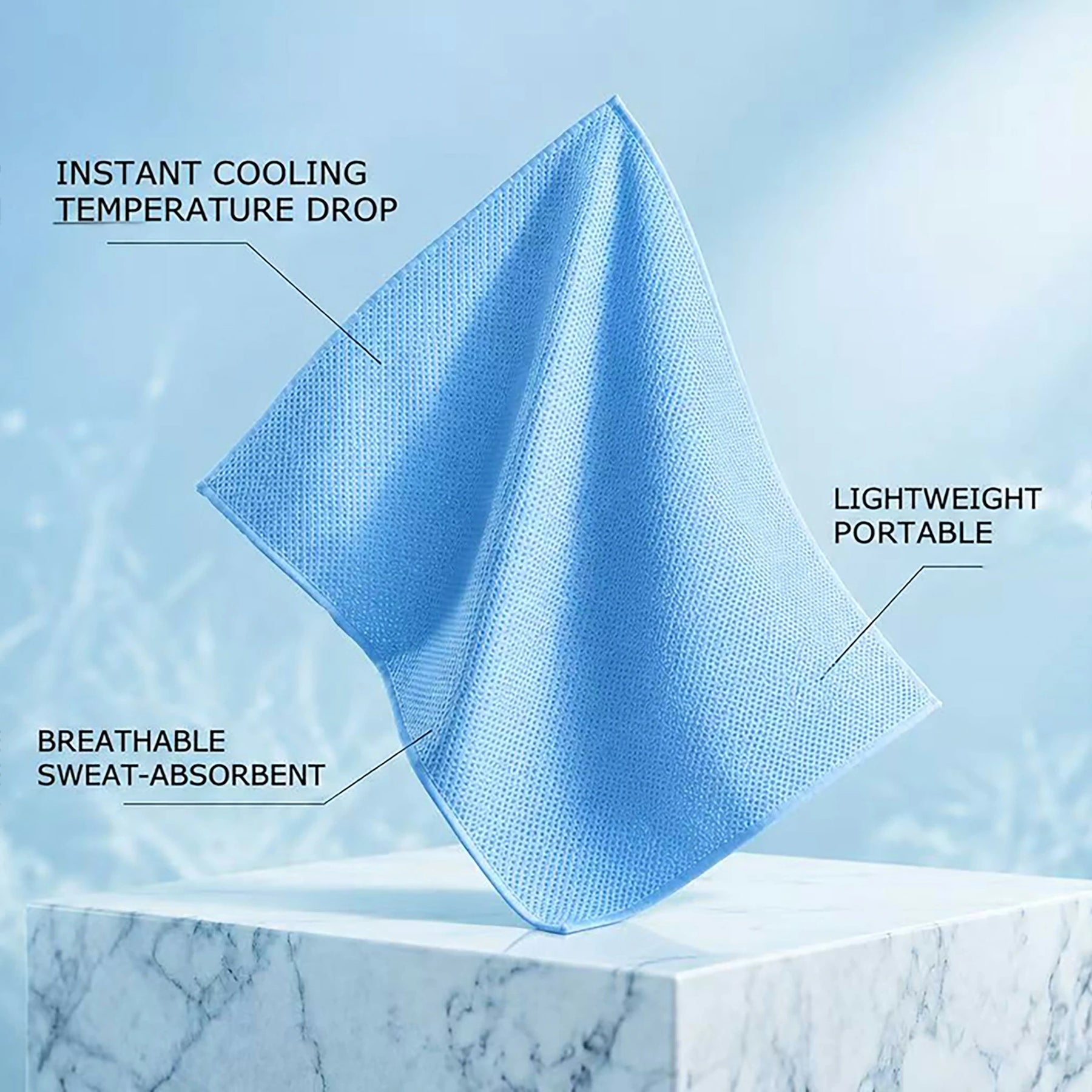 Solid Color Cooling Towel for Sports & Outdoor Use