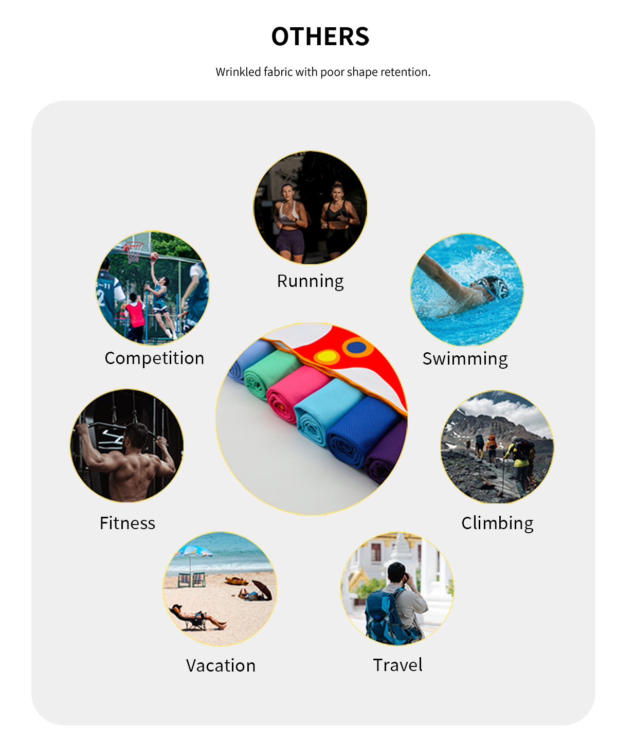 Solid Color Cooling Towel for Sports & Outdoor Use